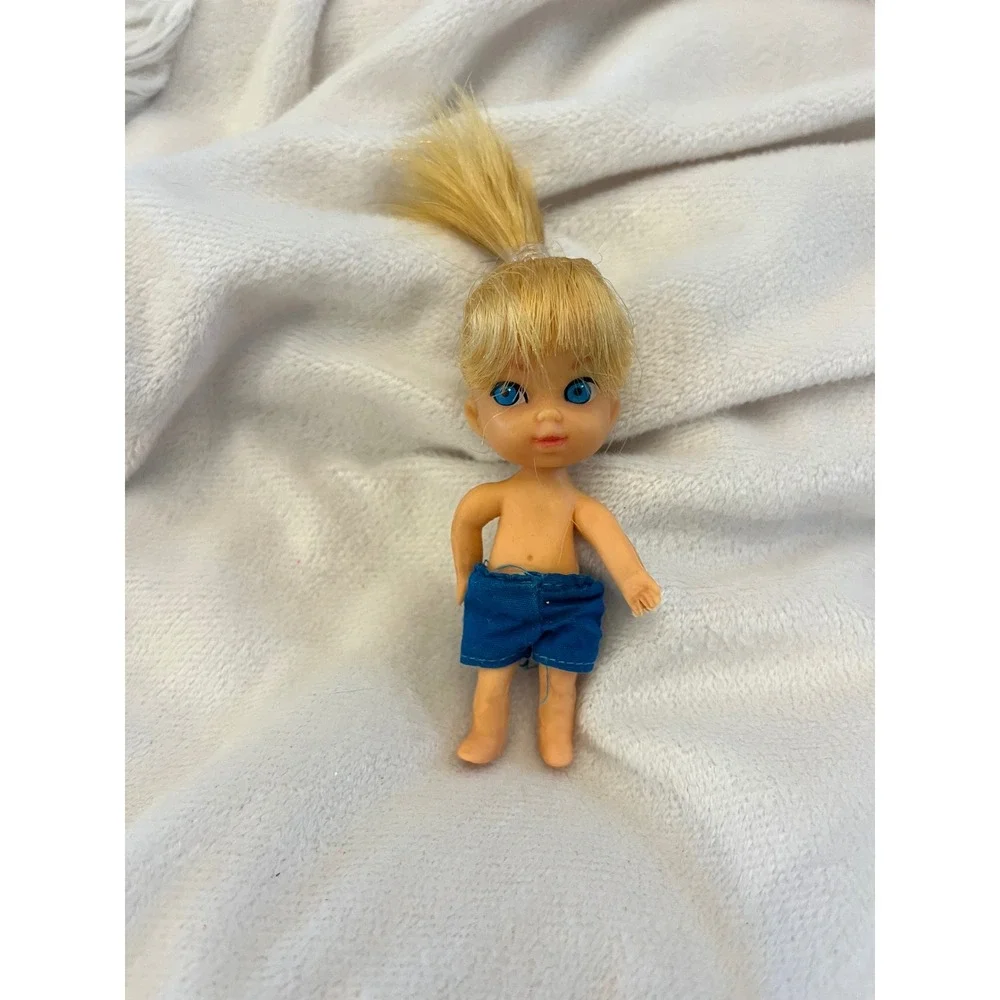 Vintage 1965 Mattel Liddle Kiddle Calamity Doll Blonde Hair Blue Eyes  Japan